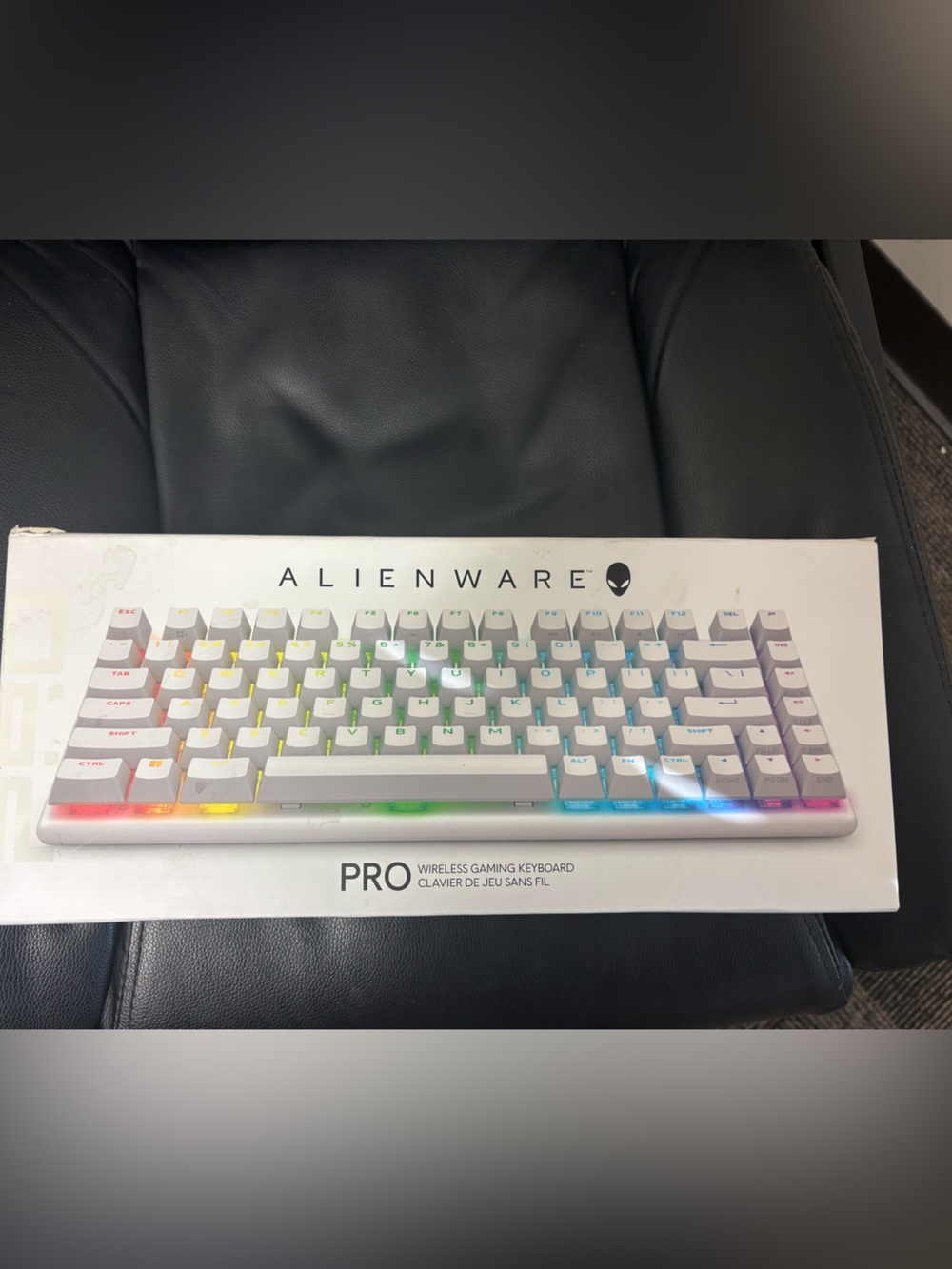Alienware White Pro Wireless Mechanical Gaming Keyboard with RGB Lighting